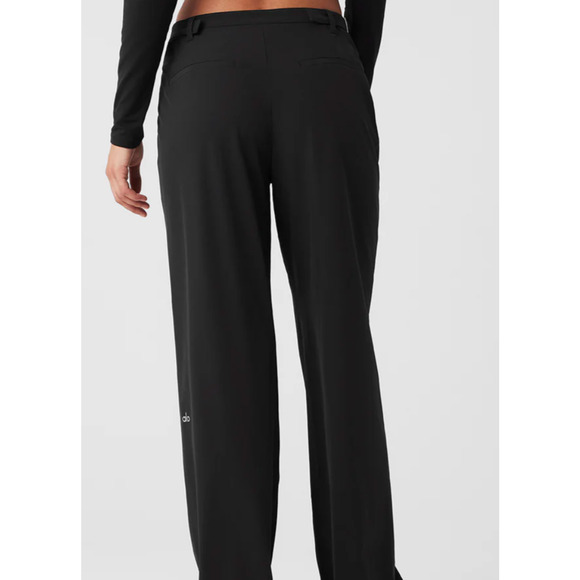 ALO Yoga Mid-Rise Showdown Trouser Pants Side Buckle Black 158$ Womens M /L - Picture 4 of 13